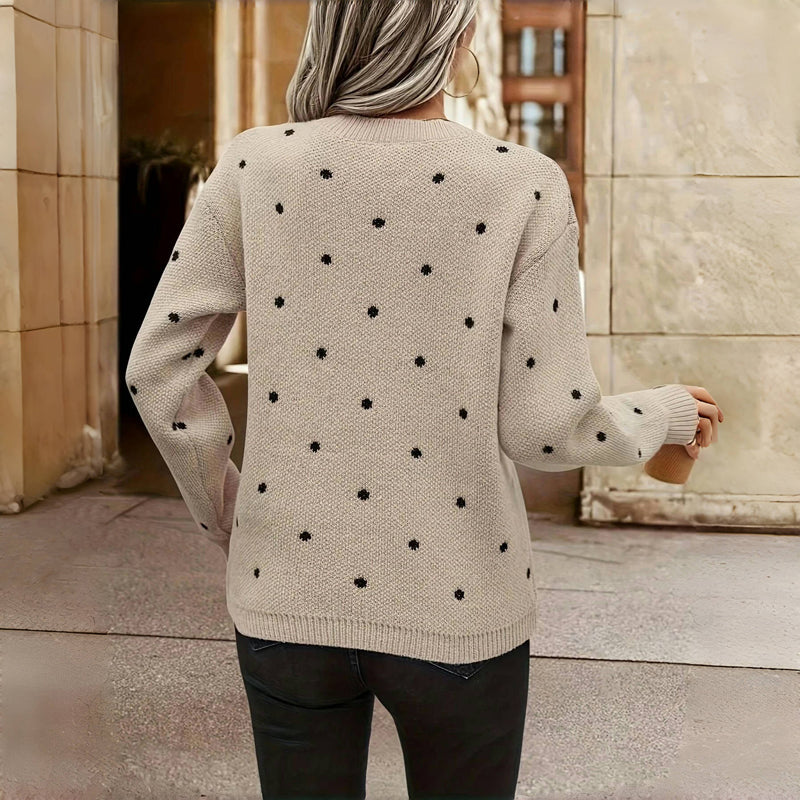 Nina – Polka Dot Knitted Sweater