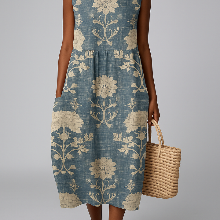 Elaria | Indigo Midi Dress