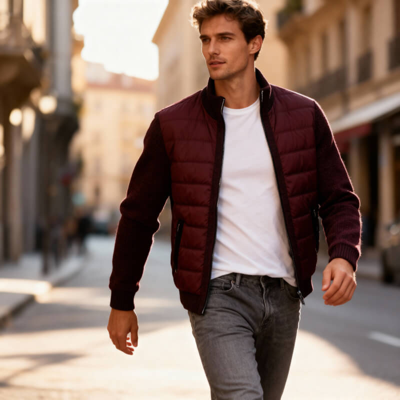 Tavian | Hybrid Fleece Quilted Jacket