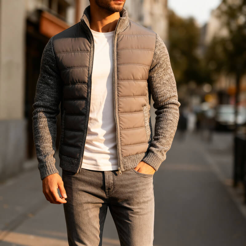 Tavian | Hybrid Fleece Quilted Jacket