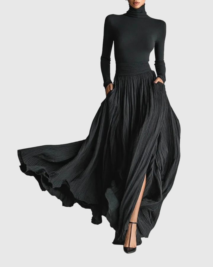 Cerynn | High Waist Maxi Skirt Plus Shirt