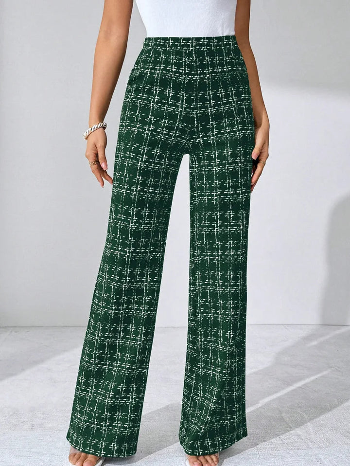 Marisol | Plaid Flare Wide Leg Pants