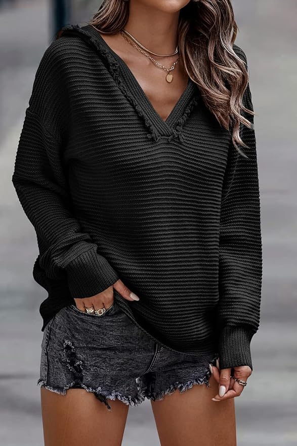 Lunira | Hooded Fringe Sweater