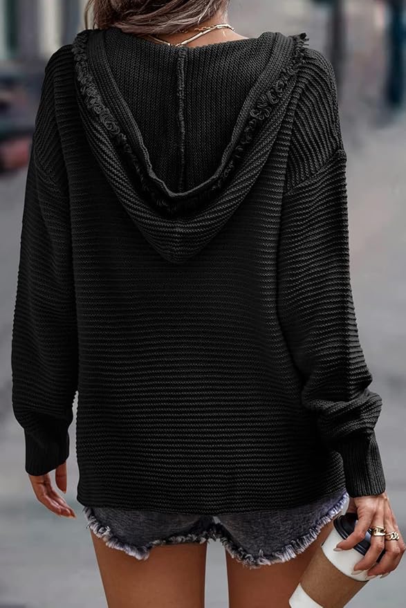 Lunira | Hooded Fringe Sweater