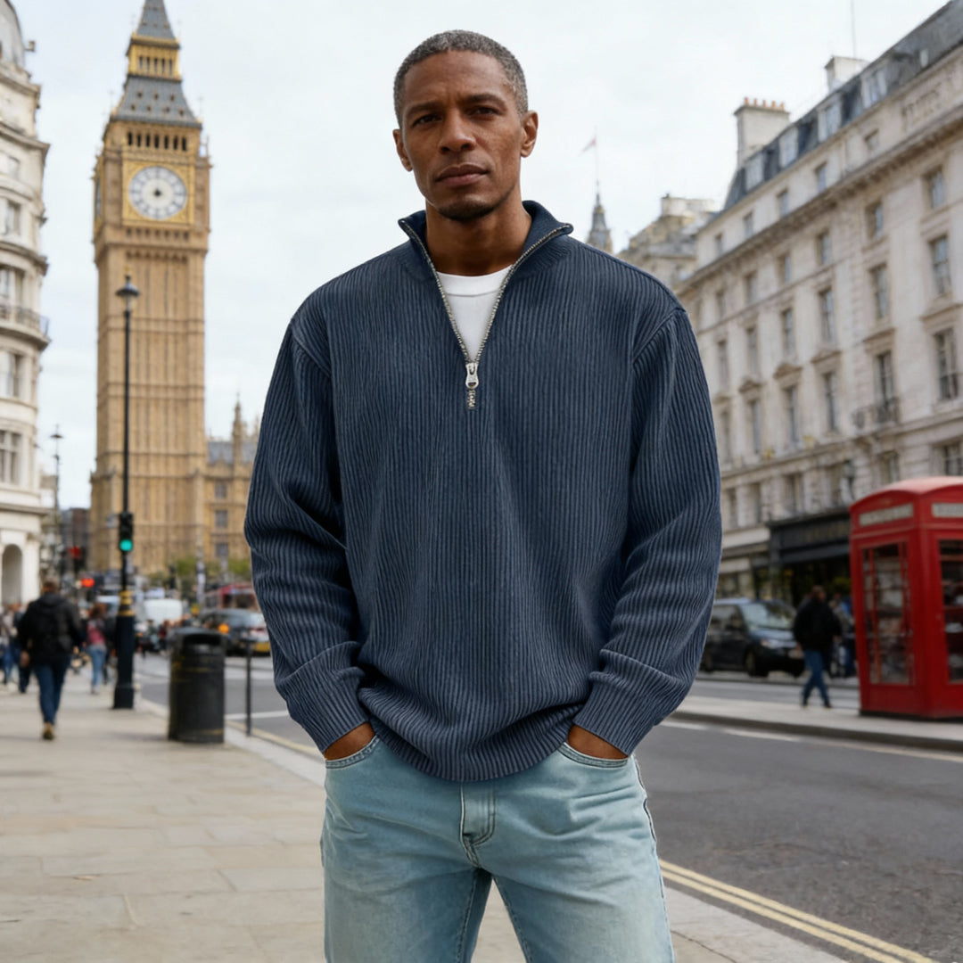 Lunavé – Modern Half-Zip Knit Sweater