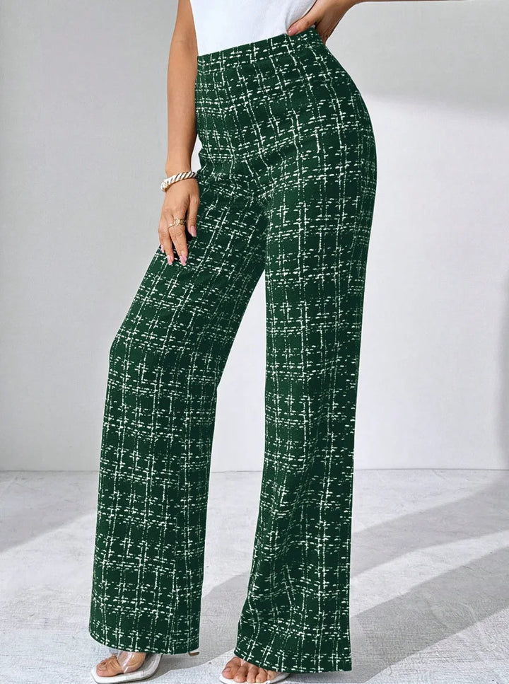 Marisol | Plaid Flare Wide Leg Pants