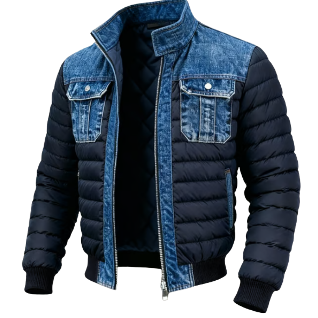 Aldridge™ | Quilted jacket with refined denim details
