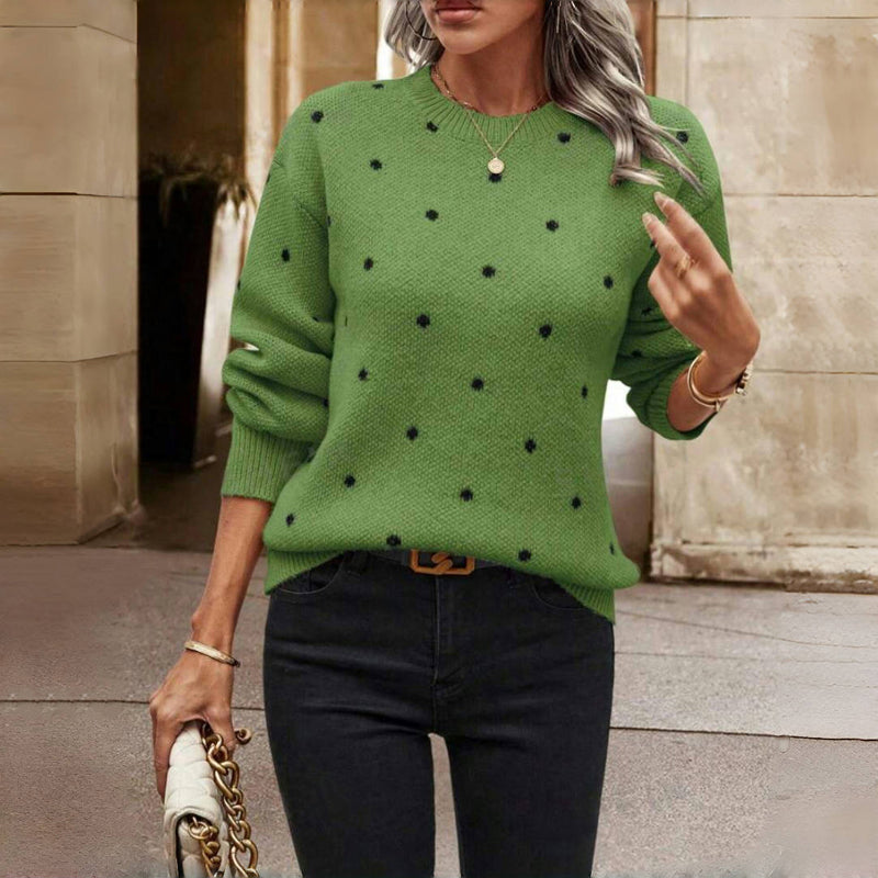Nina – Polka Dot Knitted Sweater