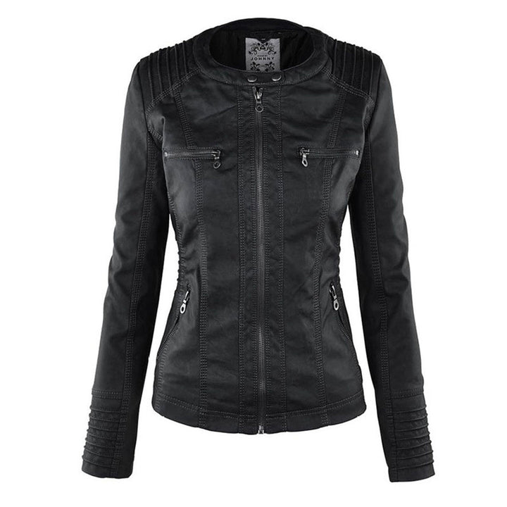 Jacky | Elegant Hooded Leather Jacket