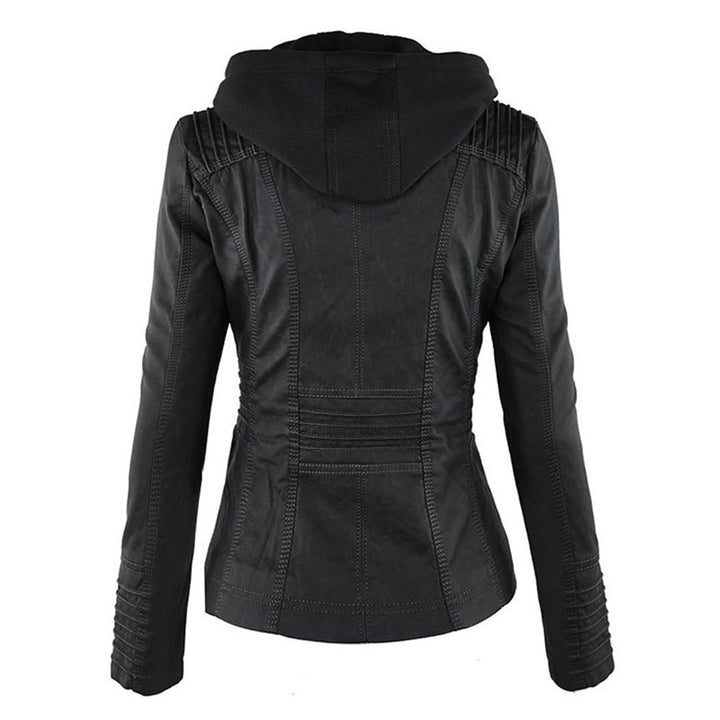 Jacky | Elegant Hooded Leather Jacket