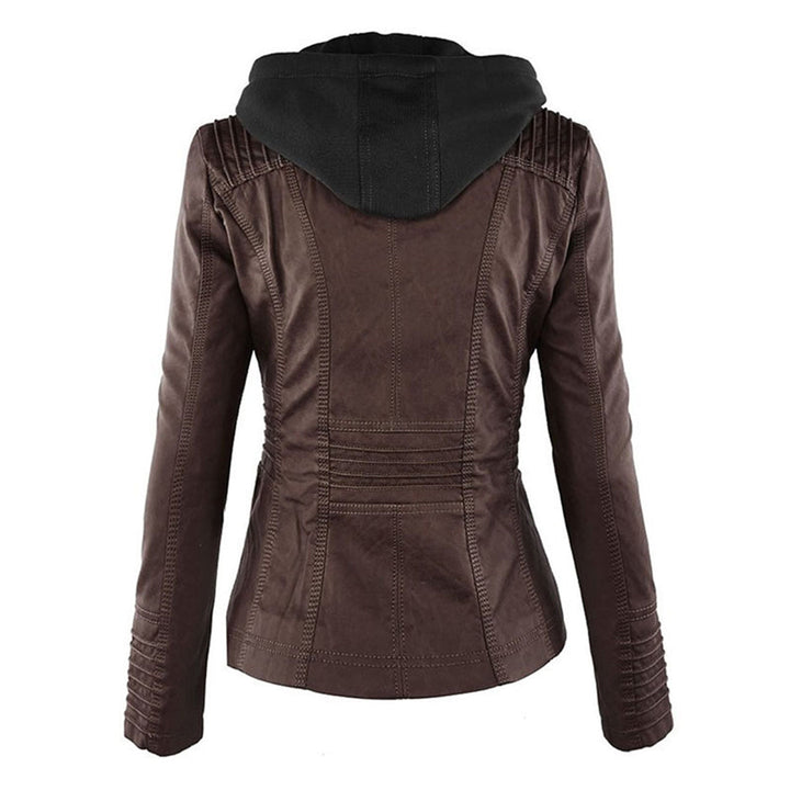 Jacky | Elegant Hooded Leather Jacket