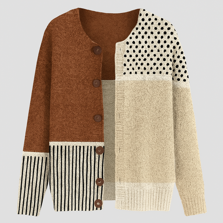 Brielle | Geo-Dot Button Cardigan