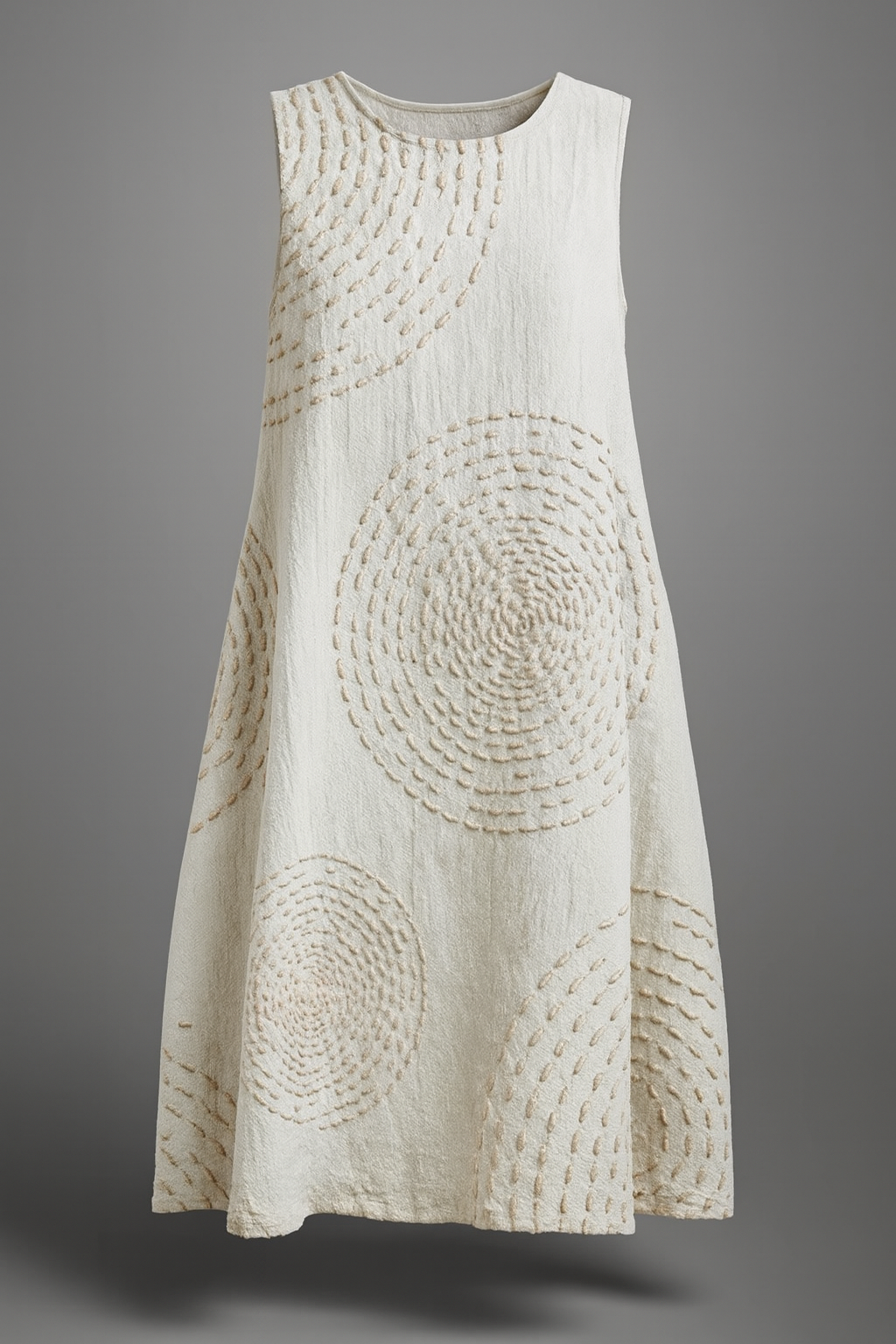 Casey | Soft Embroidered Sleeveless Midi Dress