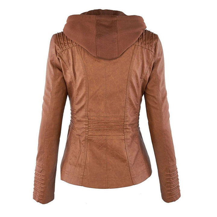 Jacky | Elegant Hooded Leather Jacket