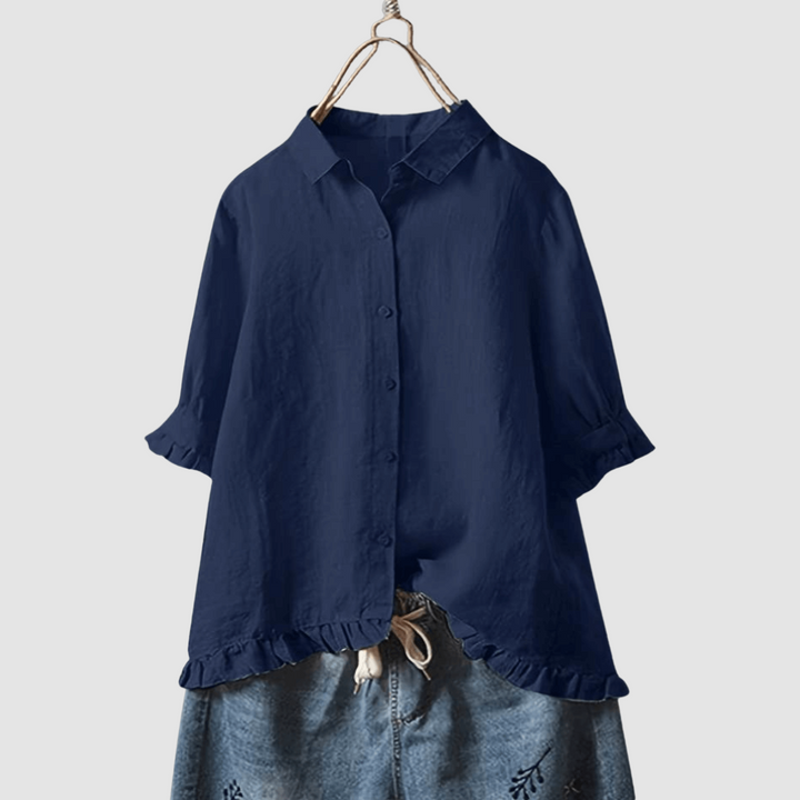 Vionna | Ruffle Hem Shirt