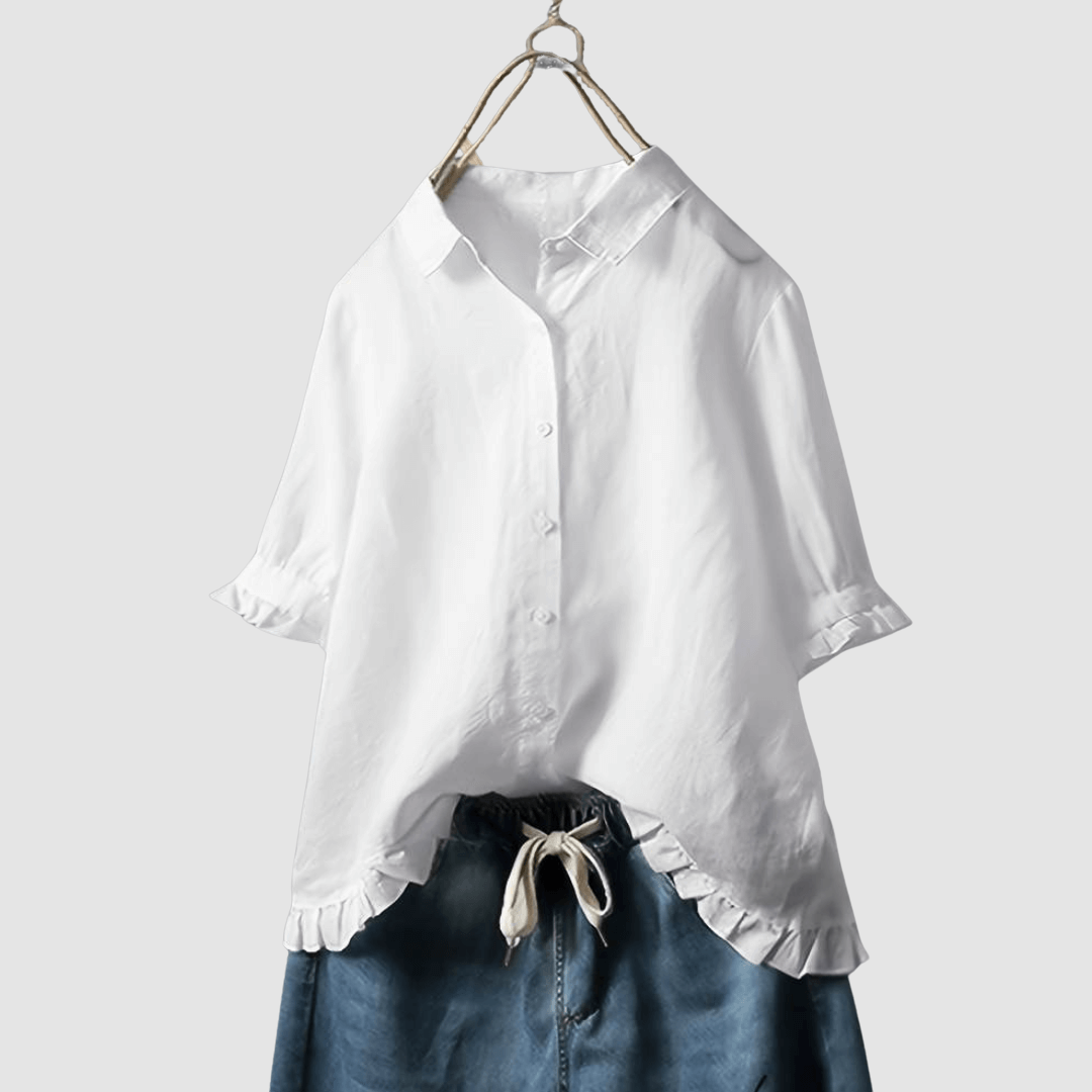 Vionna | Ruffle Hem Shirt