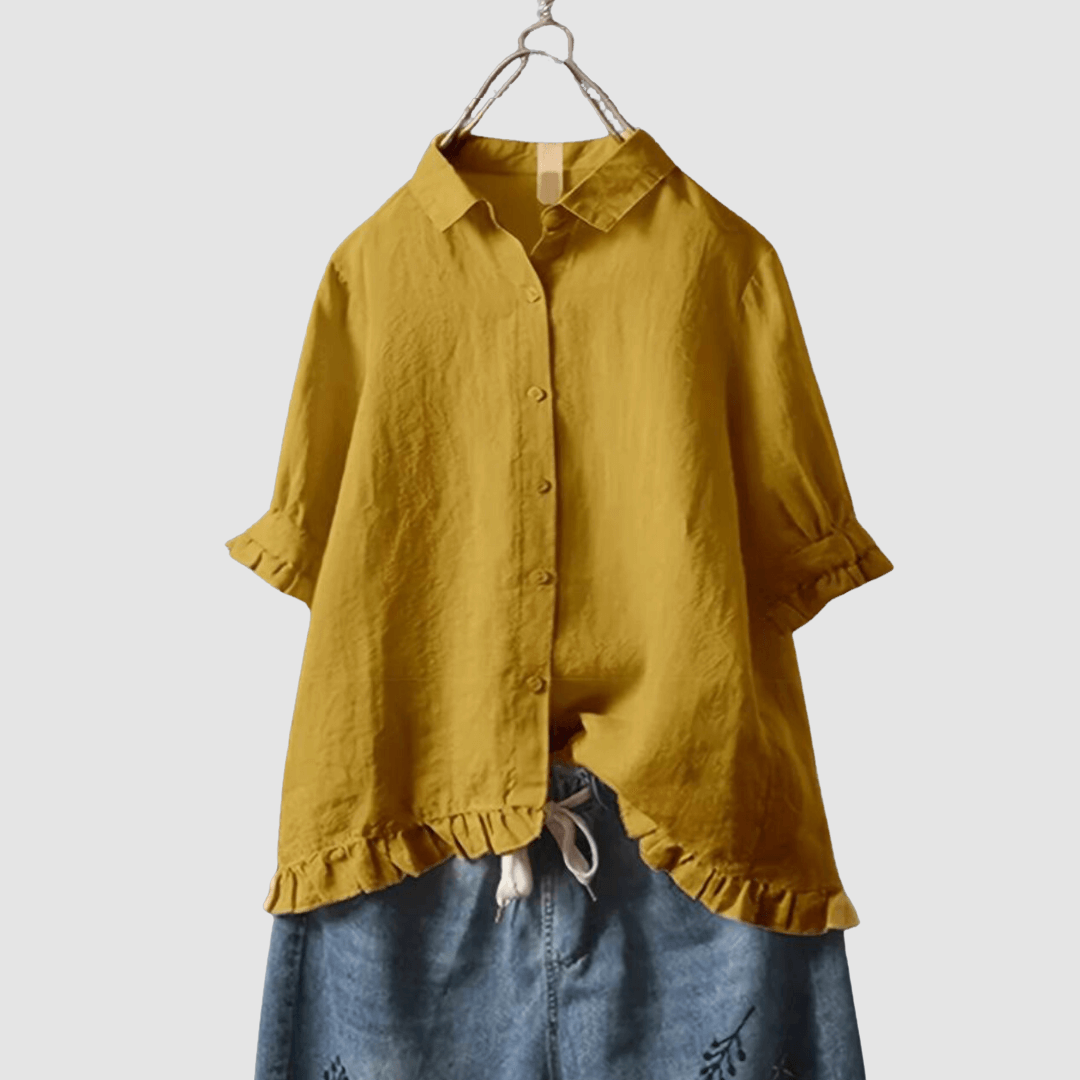 Vionna | Ruffle Hem Shirt
