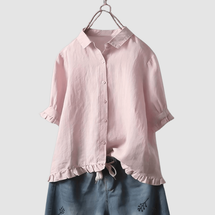Vionna | Ruffle Hem Shirt