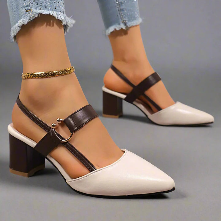 Elisse Pointed‑Toe Block Heels