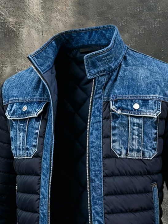 Aldridge™ | Quilted jacket with refined denim details