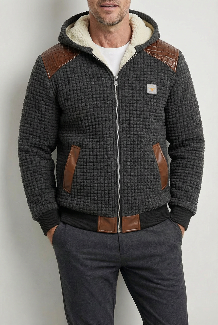 Spencer™ | Textured jacket with embossed leather finishes