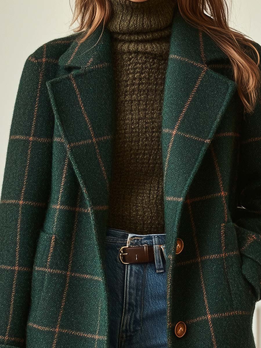 Cambria | Wool Check Overcoat