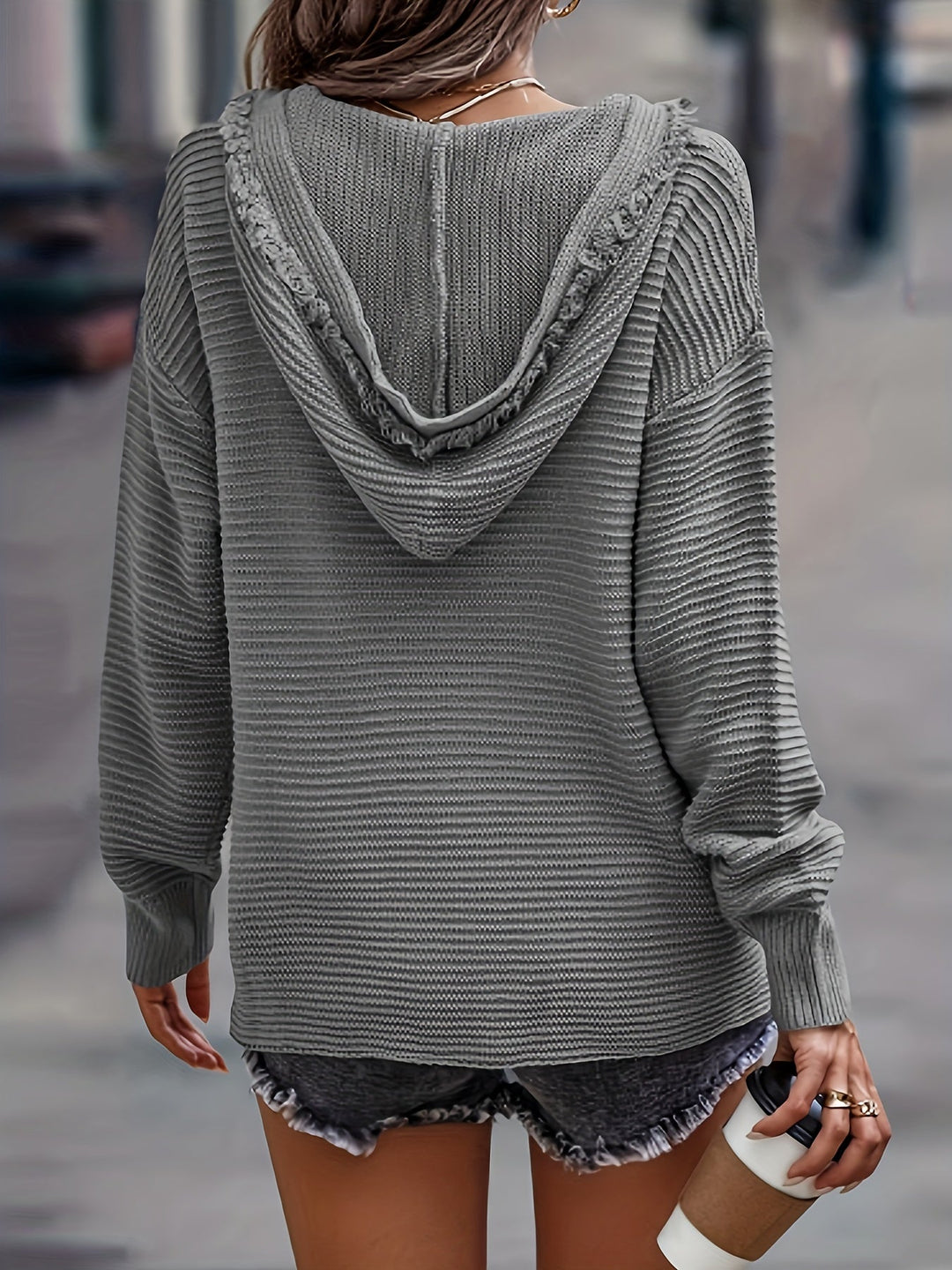 Lunira | Hooded Fringe Sweater