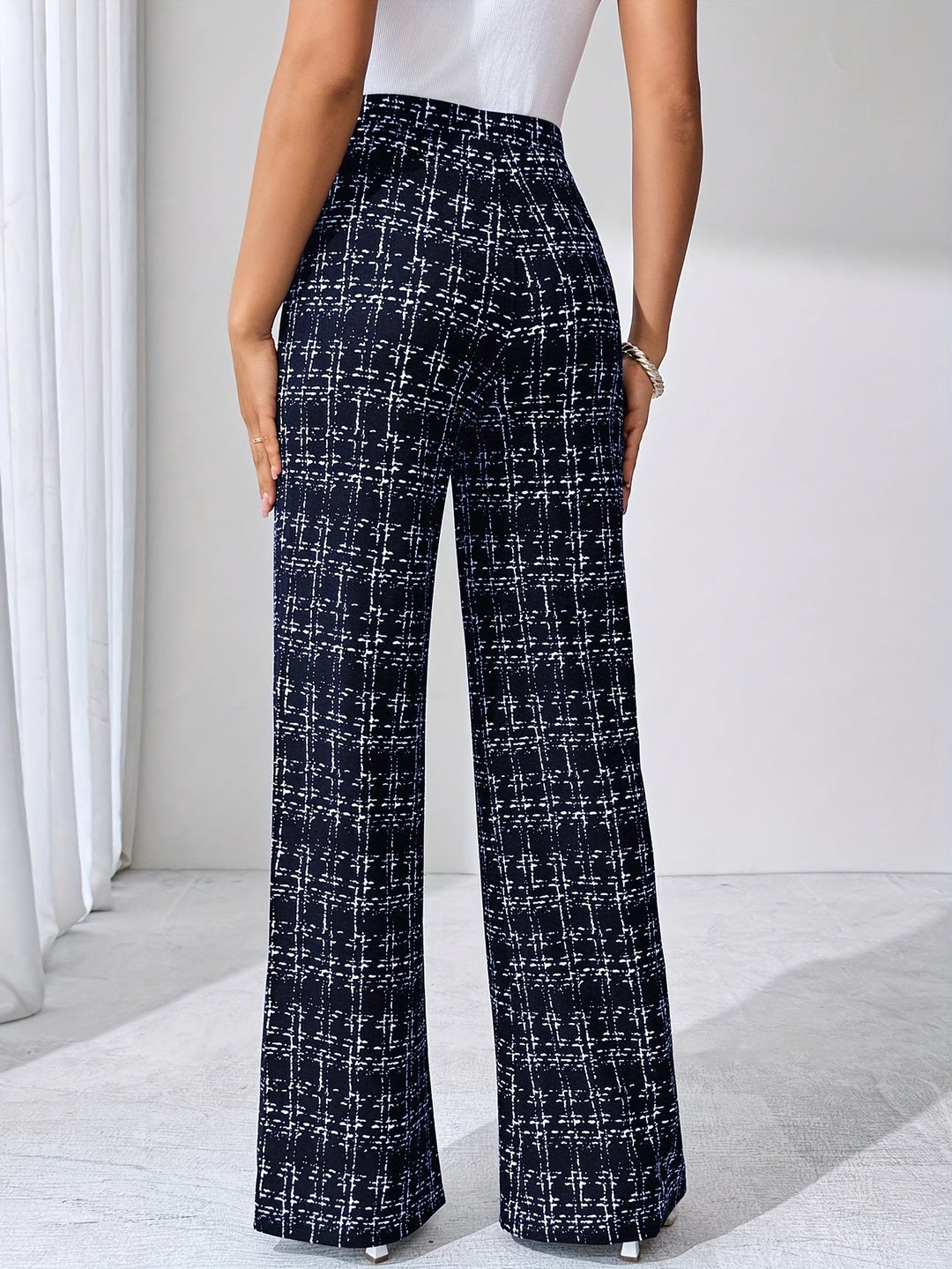 Marisol | Plaid Flare Wide Leg Pants